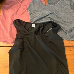 Women's Sleeveless Tops - Black, Pink, and Gray